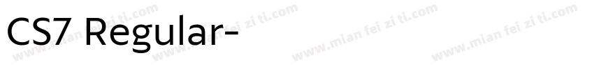 CS7 Regular字体转换